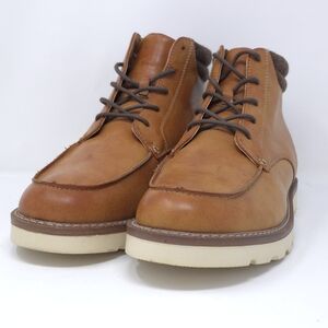 Club Room Boots Knightt Tan Faux Leather Moc Toe Chukka  10M